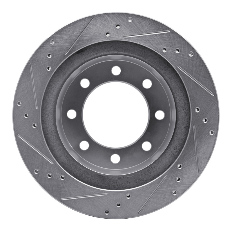 Dodge Ram 4000 Brake Rotor (1) - Rear Right - R1 Concepts - Drilled & Slotted - Silver - `03-`08